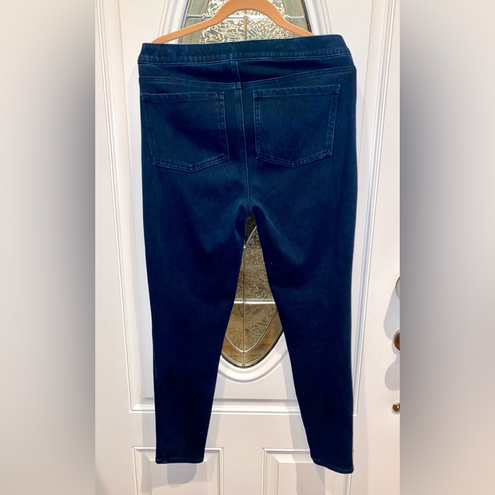 Spanx XL TG Pull on Dark Wash Skinny Jeans